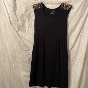 Soma Cool Days black sleeveless dress gown with sequin accent size medium